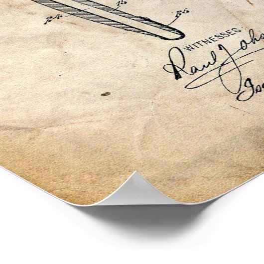 Hairbrush-Patent Poster (Ecke)