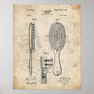 Hairbrush-Patent Poster