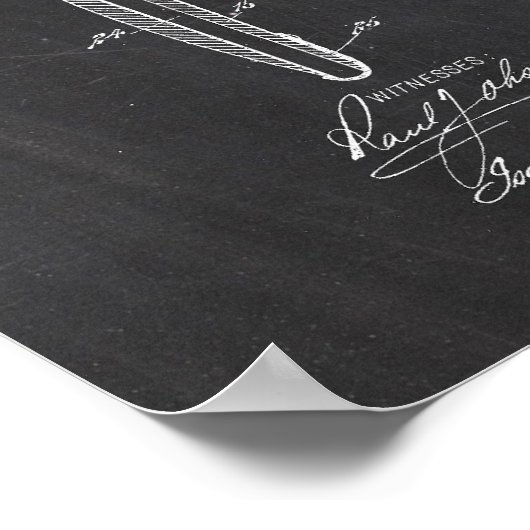 Hairbrush-Patent Poster (Ecke)