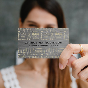 Haircut Barber Pattern Visitenkarte
