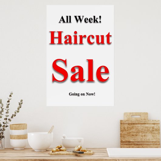Haircut Sale Beauty Salon Poster (Küche)