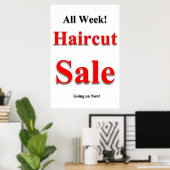 Haircut Sale Beauty Salon Poster (Heimbüro)