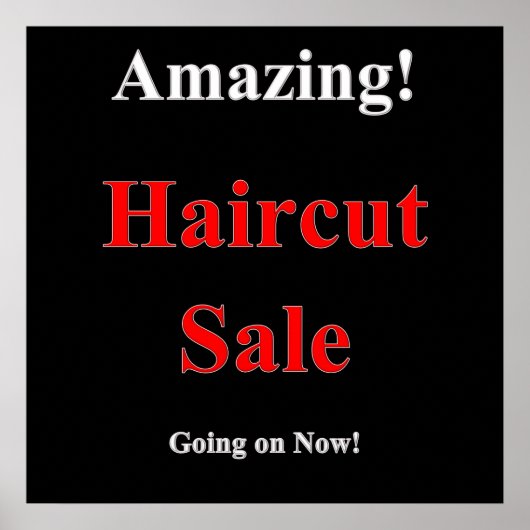 Haircut Sale Poster Matte (Vorne)