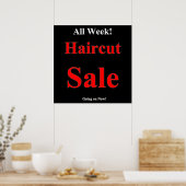 Haircut Sale Poster Matte (Küche)