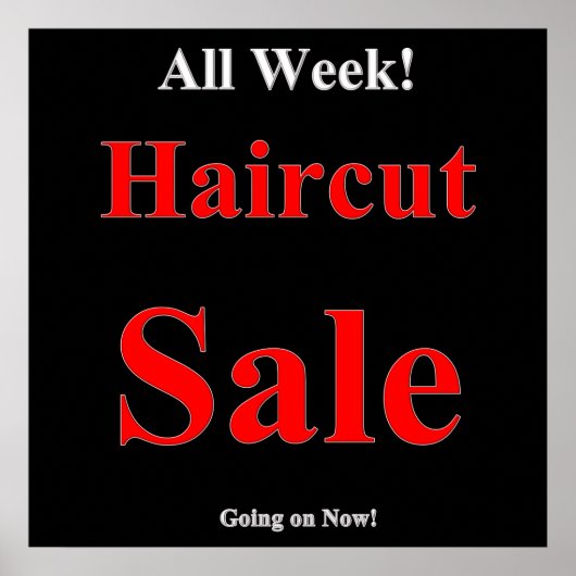 Haircut Sale Poster Matte (Vorne)