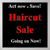 Haircut Sale Poster Matte (Vorne)