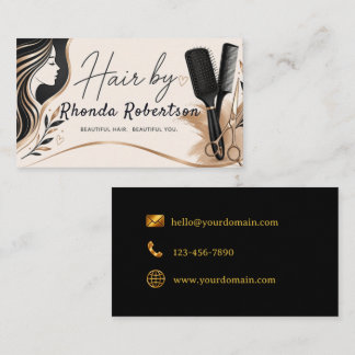 Hairdresser Elegant Business Card Visitenkarte