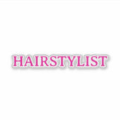 Hairdresser Hairstylist Pink Spa Salon Wedding Aufkleber (Vorderseite)