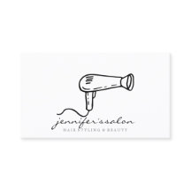 HairDresser Logo Schwarzer Haartrockner Salon Styl