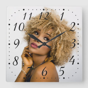 Hairdresser Quadratische Wanduhr
