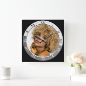 Hairdresser Quadratische Wanduhr (Zuhause)