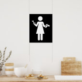 Hairdresser Symbol Poster (Küche)