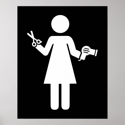 Hairdresser Symbol Poster (Vorne)