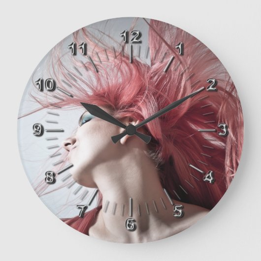 Hairdressy Große Wanduhr (Vorderseite)