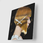 Hairdressy Quadratische Wanduhr (Winkel)