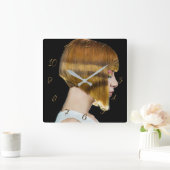 Hairdressy Quadratische Wanduhr (Zuhause)