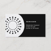 Hairdryer Stylist-Karte B&W Visitenkarte (Rückseite)