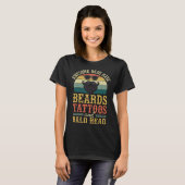 Hairless Bald Hair Tattoos Beards And Bald Head Da T-Shirt (Vorne ganz)