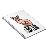 Hairless Careless Sphynx Cat Attitude Art Notizblock (Rechte Seite)