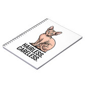 Hairless Careless Sphynx Cat Attitude Art Notizblock (Linke Seite)