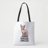 Hairless Careless Sphynx Cat Attitude Art Tasche (Vorderseite)