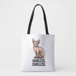 Hairless Careless Sphynx Cat Attitude Art Tasche