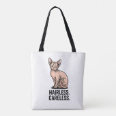 Hairless Careless Sphynx Cat Attitude Art Tasche (Rückseite)