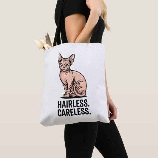 Hairless Careless Sphynx Cat Attitude Art Tasche (Von Nahem)