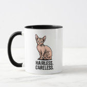 Hairless Careless Sphynx Cat Attitude Art Tasse (Links)