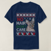 Hairless Cat Ugly Christmas Sweater Sphynx Cat T-Shirt (Design vorne)