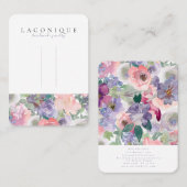 Hairpin Display | Floral | Wasserfarbe | Lila BuU Visitenkarte (Vorne/Hinten)