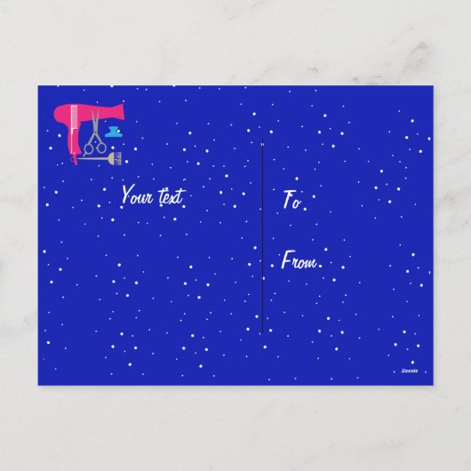 Hairstyles tools feiertagspostkarte (Rückseite)