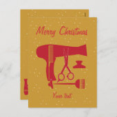 Hairstyles tools feiertagspostkarte (Vorne/Hinten)