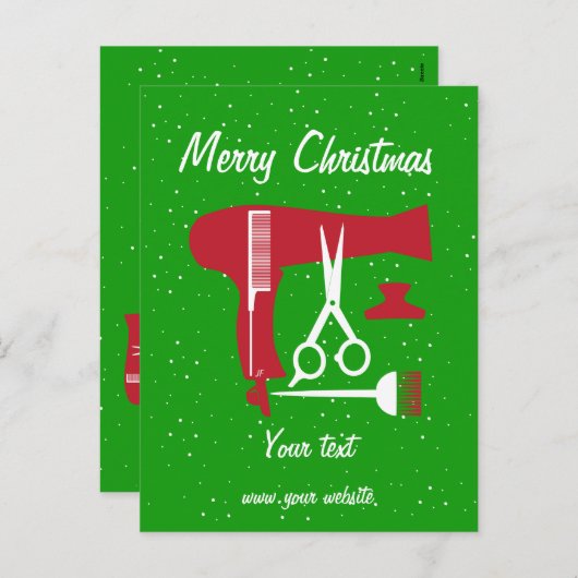 Hairstyles tools feiertagspostkarte (Vorne/Hinten)