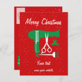 Hairstyles tools feiertagspostkarte (Vorne/Hinten)