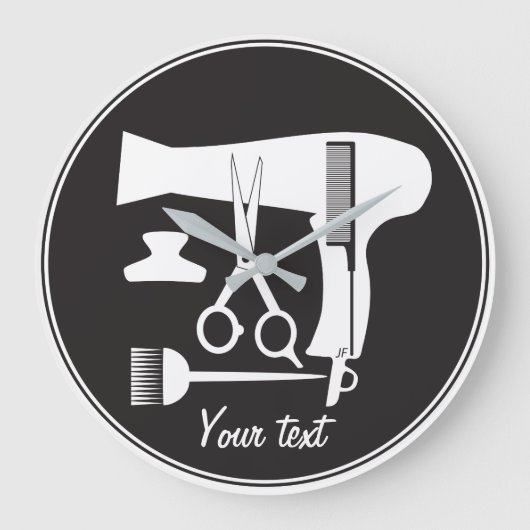 Hairstyles tools große wanduhr (Vorderseite)
