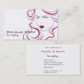 Hairstylingseinbrennen Haar der reizenden Visitenkarte (Vorne/Hinten)