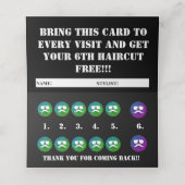 hairstylist barber loyalty card skull treuekarte (Innenseite Aufgefaltet)