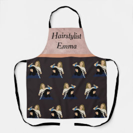 Hairstylist Business Schürze Black & Peachy Pink