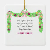 Hairstylist Cartoon Budget Thank You Christmas Keramikornament (Rückseite)