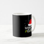 Hairstylist Claus Christmas Lights Pajama Family M Kaffeetasse (VorderseiteRechts)