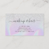 Hairstylist des modernen silbernen Glitzer Visitenkarte (Rückseite)