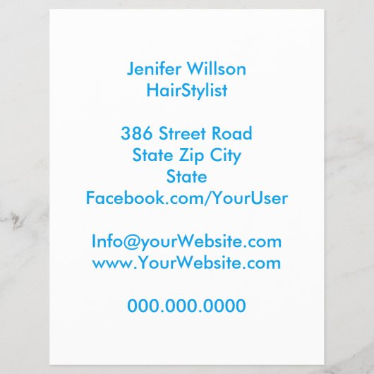 Hairstylist Flyer (Hinten)