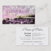 Hairstylist-Glitzer-Zauber Terminkarte (Vorne/Hinten)