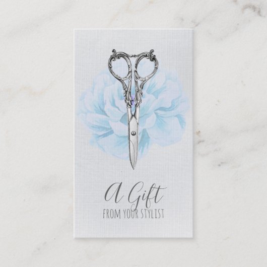 hairstylist hair stylist gift certificate xmas rabattkarte (Vorderseite)