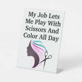 Hairstylist Job Funny Statement Sockelschild (Vorderseite)