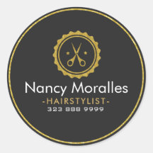 HairStylist Logo-Gold-Schere & Kreis