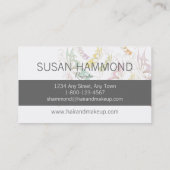 Hairstylist-Maskenbildner-Visitenkarten Visitenkarte (Rückseite)