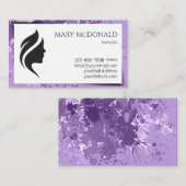 Hairstylist Modern Splash Design Business Card Visitenkarte (Vorne/Hinten)