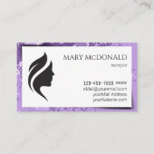 Hairstylist Modern Splash Design Business Card Visitenkarte (Vorderseite)